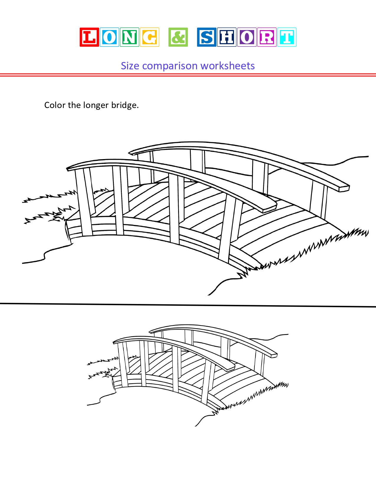 Color the longer or shorter worksheet-4