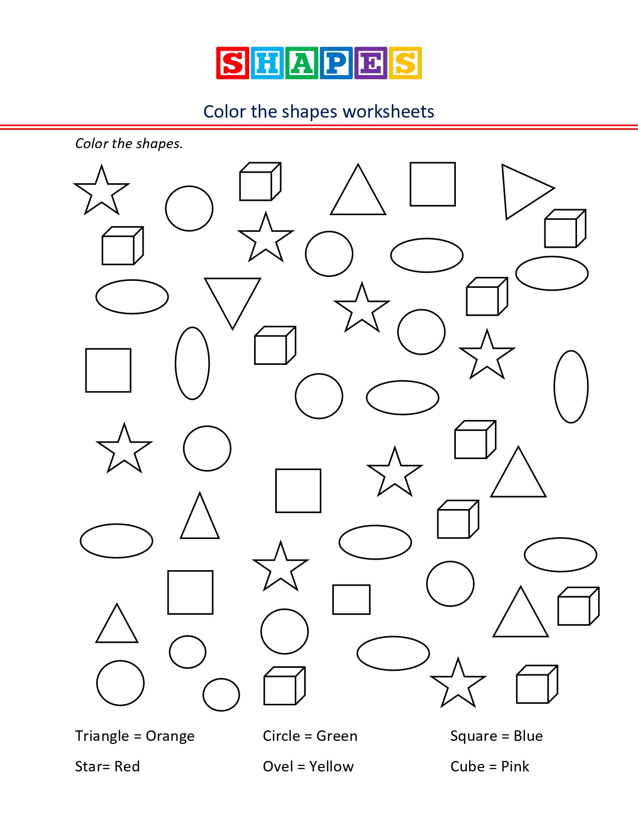 Colour the shape-mix 1