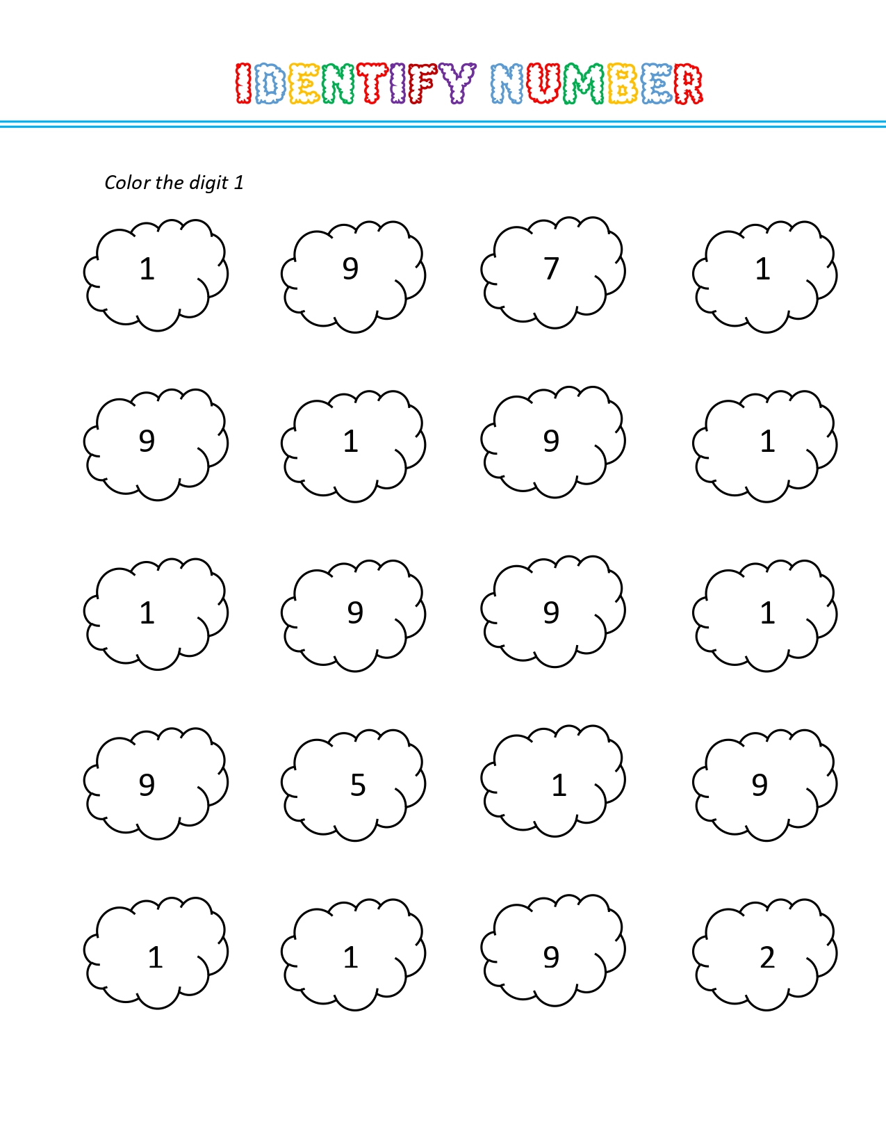 color the number - cloud-1